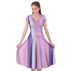 Violet Stars Cap Sleeve Wrap Front Dress by snowwhitegirl