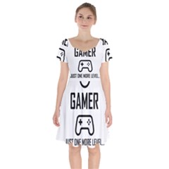 Gamer Short Sleeve Bardot Dress by Valentinaart