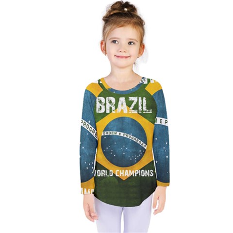 Football World Cup Kids  Long Sleeve Tee by Valentinaart