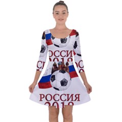 Russia Football World Cup Quarter Sleeve Skater Dress by Valentinaart