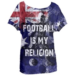 Football Is My Religion Women s Oversized Tee by Valentinaart
