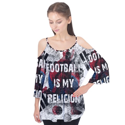 Football Is My Religion Flutter Tees by Valentinaart