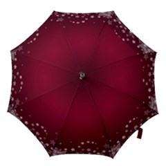 Star Background Christmas Red Hook Handle Umbrellas (large) by Sapixe