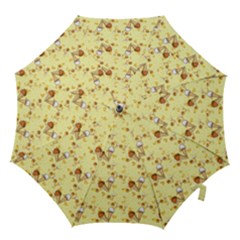 Funny Sunny Ice Cream Cone Cornet Yellow Pattern  Hook Handle Umbrellas (medium) by yoursparklingshop