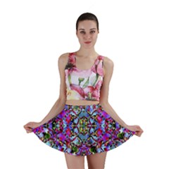 Multicolored Floral Collage Pattern 7200 Mini Skirt by dflcprints