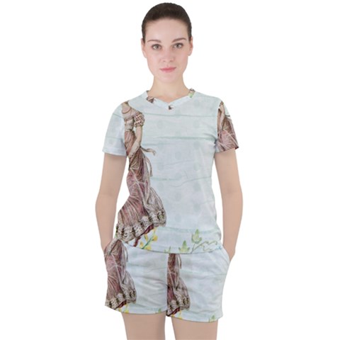 Background 1426677 1920 Women s Tee And Shorts Set by vintage2030