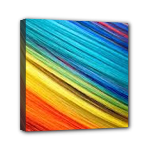 Rainbow Mini Canvas 6  X 6  (stretched) by NSGLOBALDESIGNS2