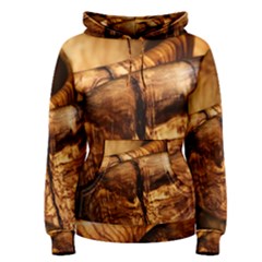 Olive Wood Wood Grain Structure Women s Pullover Hoodie by Sapixe
