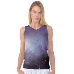 Orion Nebula Pastel Violet Purple Turquoise Blue Star Formation Women s Basketball Tank Top by genx
