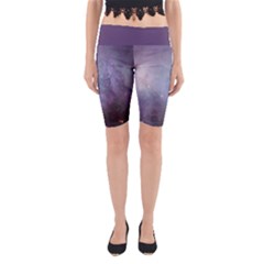 Orion Nebula Pastel Violet Purple Turquoise Blue Star Formation Yoga Cropped Leggings by genx