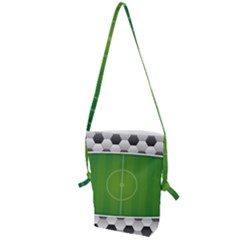 Background Sports Soccer Football Folding Shoulder Bag by Wegoenart