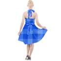 Fabric Grid Textile Deco Halter Party Swing Dress  View2