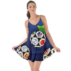 Textile Football Soccer Fabric Love The Sun Cover Up by Pakrebo