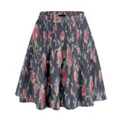 Polka Dotted Rosebuds High Waist Skirt by retrotoomoderndesigns