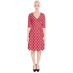 Red Hot Polka Dots Wrap Up Cocktail Dress by WensdaiAmbrose