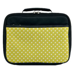 Yellow Polka Dot Lunch Bag by retrotoomoderndesigns