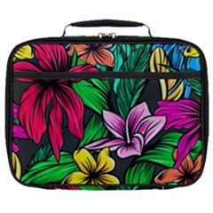 Neon Hibiscus Full Print Lunch Bag by retrotoomoderndesigns