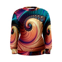 Fractal Multi Colored Fantasia Women s Sweatshirt by Pakrebo