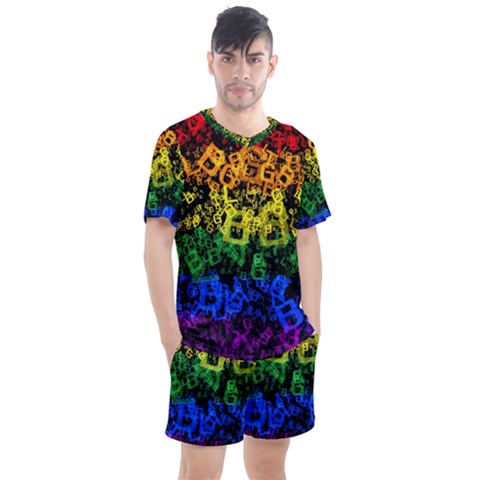 Lgbt Pride Rainbow Gay Lesbian Men s Mesh Tee And Shorts Set by Pakrebo