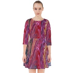 Color Rainbow Abstract Flow Merge Smock Dress by Sudhe