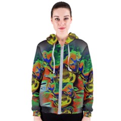 Abstract Transparent Background Women s Zipper Hoodie by Sudhe
