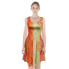 Ring Kringel Background Abstract Red Racerback Midi Dress by Mariart