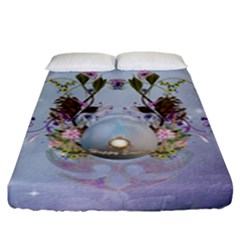 Easter Egg With Flowers Fitted Sheet (king Size) by FantasyWorld7