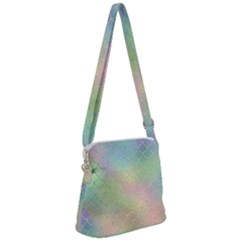 Pastel Mermaid Sparkles Zipper Messenger Bag by retrotoomoderndesigns