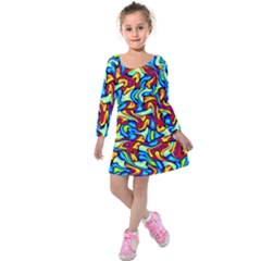 Ml 170 1 Kids  Long Sleeve Velvet Dress by ArtworkByPatrick