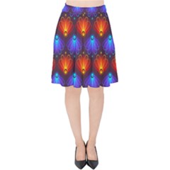 Background Colorful Abstract Velvet High Waist Skirt by HermanTelo