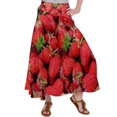 Strawberries Satin Palazzo Pants by TheAmericanDream