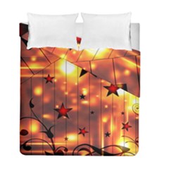 Star Radio Light Effects Magic Duvet Cover Double Side (full/ Double Size) by HermanTelo
