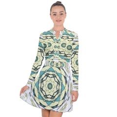 Circle Vector Background Abstract Long Sleeve Panel Dress by HermanTelo