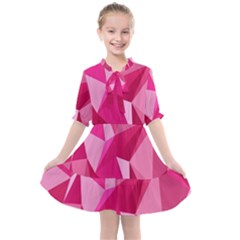Pattern Halftone Geometric Kids  All Frills Chiffon Dress by Nexatart