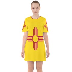 New Mexico Flag Sixties Short Sleeve Mini Dress by FlagGallery