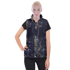 Fractal Abstract Rendering Women s Button Up Vest by Bajindul