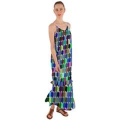 Geometric Background Colorful Cami Maxi Ruffle Chiffon Dress by HermanTelo