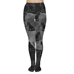 Black Cat Full Moon Tights by bloomingvinedesign