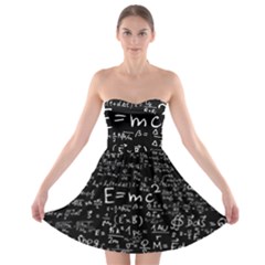 Science Albert Einstein Formula Mathematics Physics Special Relativity Strapless Bra Top Dress by Sudhe