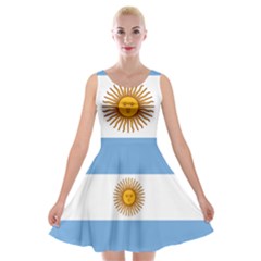 Argentina Flag Velvet Skater Dress by FlagGallery