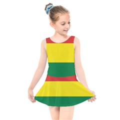 Bolivia Flag Kids  Skater Dress Swimsuit by FlagGallery