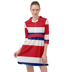 Costa Rica Flag Mini Skater Shirt Dress by FlagGallery
