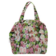 Pastel Pink Roses Boxy Hand Bag by retrotoomoderndesigns