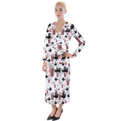 Movies And Popcorn Velvet Maxi Wrap Dress by bloomingvinedesign