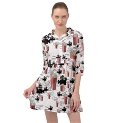 Movies And Popcorn Mini Skater Shirt Dress by bloomingvinedesign
