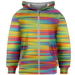 Rainbow Swirl Kids  Zipper Hoodie Without Drawstring by retrotoomoderndesigns