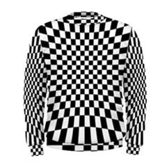 Illusion Checkerboard Black And White Pattern Men s Sweatshirt by Vaneshart