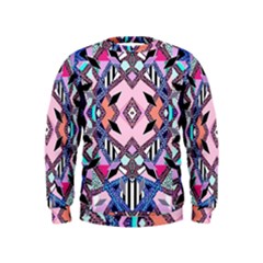 Marble Texture Print Fashion Style Patternbank Vasare Nar Abstract Trend Style Geometric Kids  Sweatshirt by Sobalvarro
