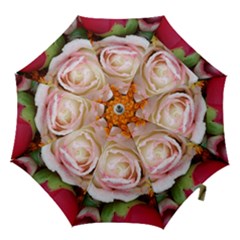 Floral Bouquet Orange Pink Rose Hook Handle Umbrellas (small) by yoursparklingshop