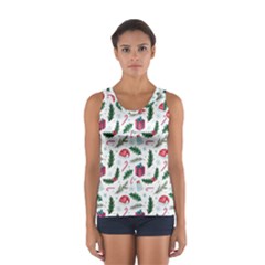 Christmas Background Sport Tank Top  by Vaneshart